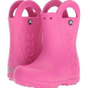 crocs red rain boots